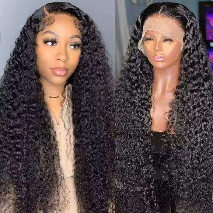 Remy Deep Wave Brazilian Human Hair Lace Front Wig - HD Lace