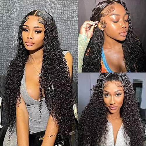 Remy Deep Wave Brazilian Human Hair Lace Front Wig  - Glueless - HD Lace