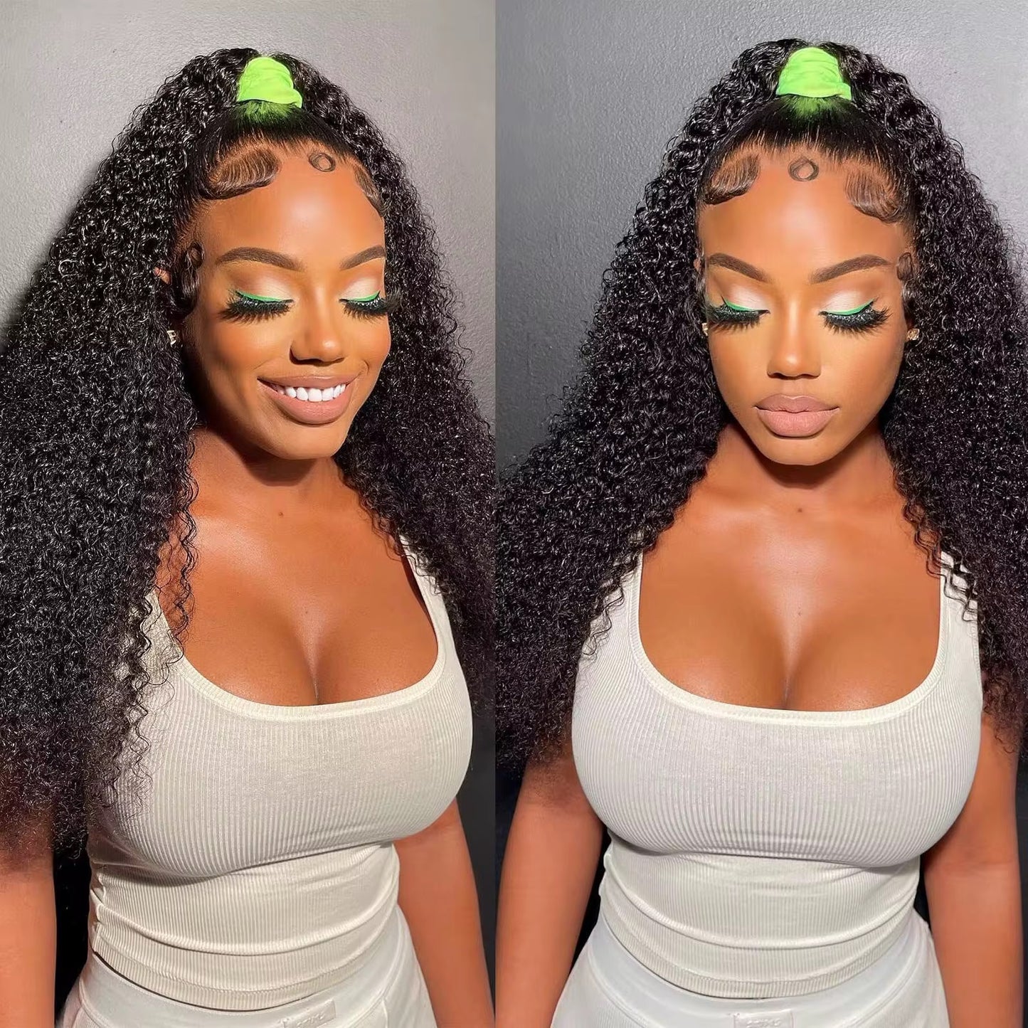 Kinky Curly Virgin Hair Lace Front Wig - HD Lace