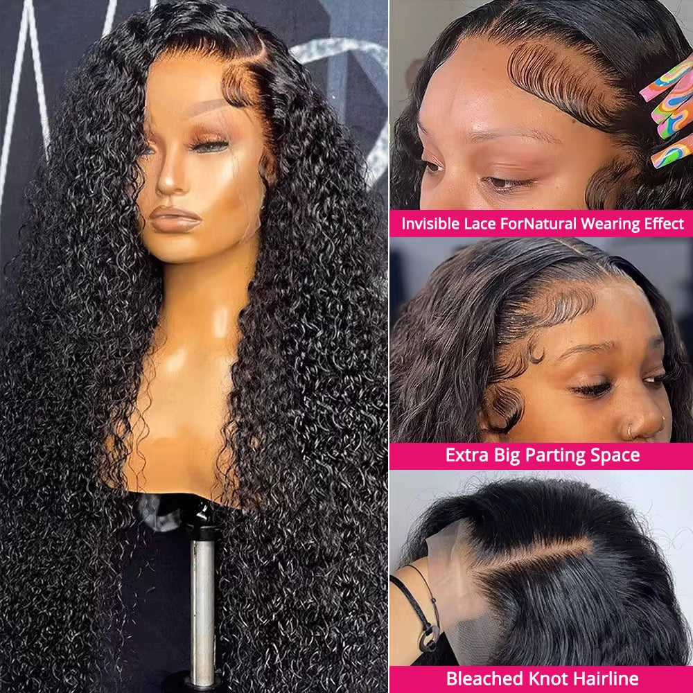 Kinky Curly Virgin Hair Lace Front Wig - HD Lace